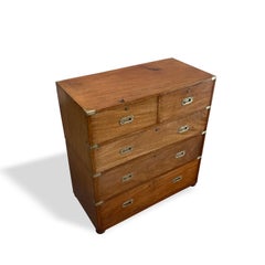 Teak Military/Campaign Chest of Drawers by Ross & Co. Dublin
