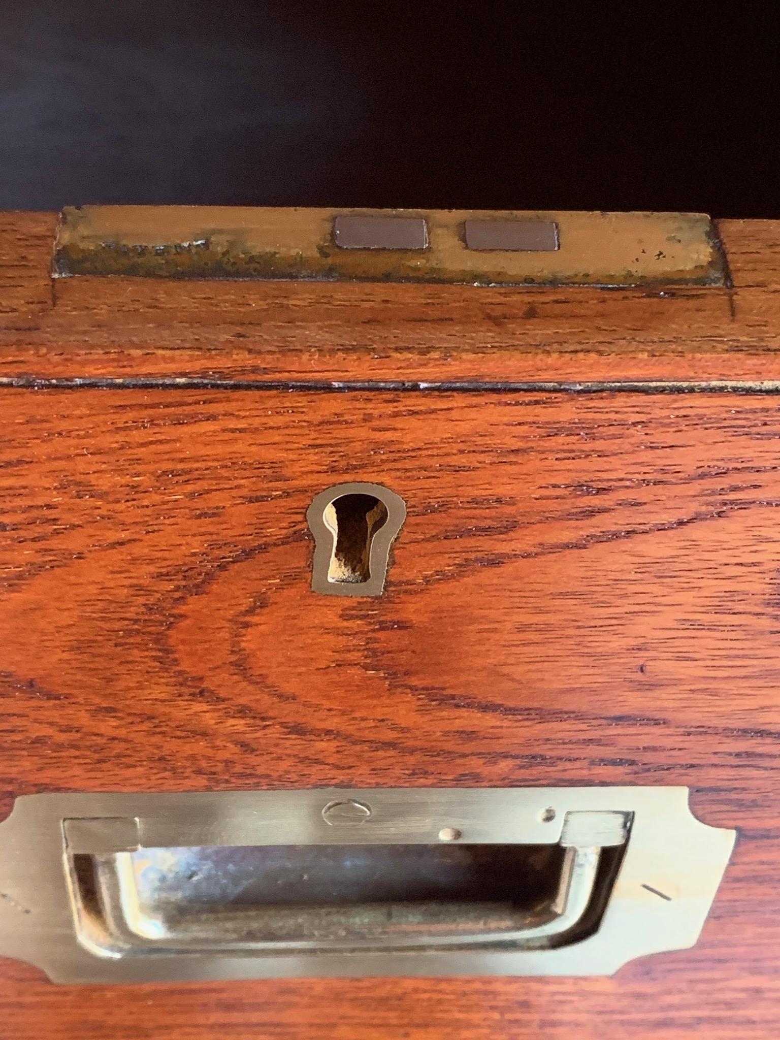 Late 19th Century Teak Military Campaign Chest of Drawers Victorian, circa 1890 Number 28