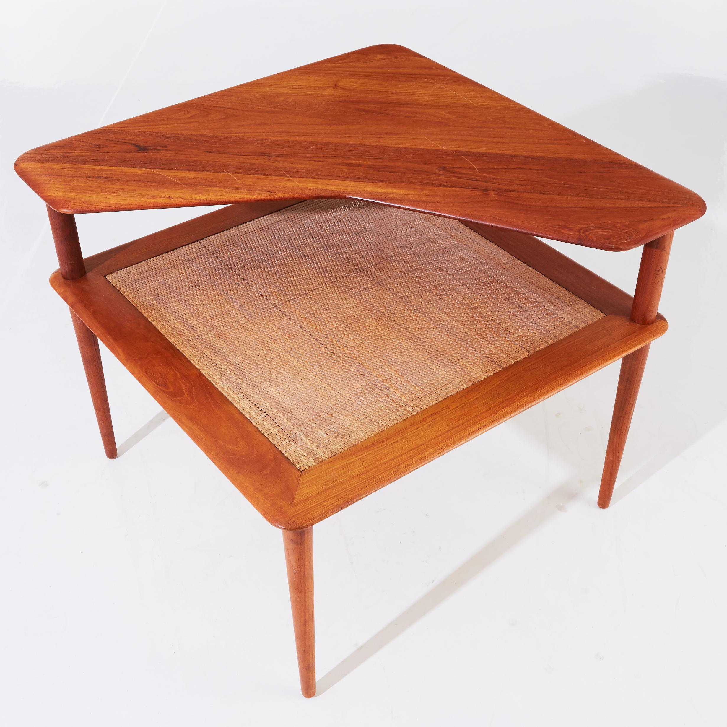 teak corner table