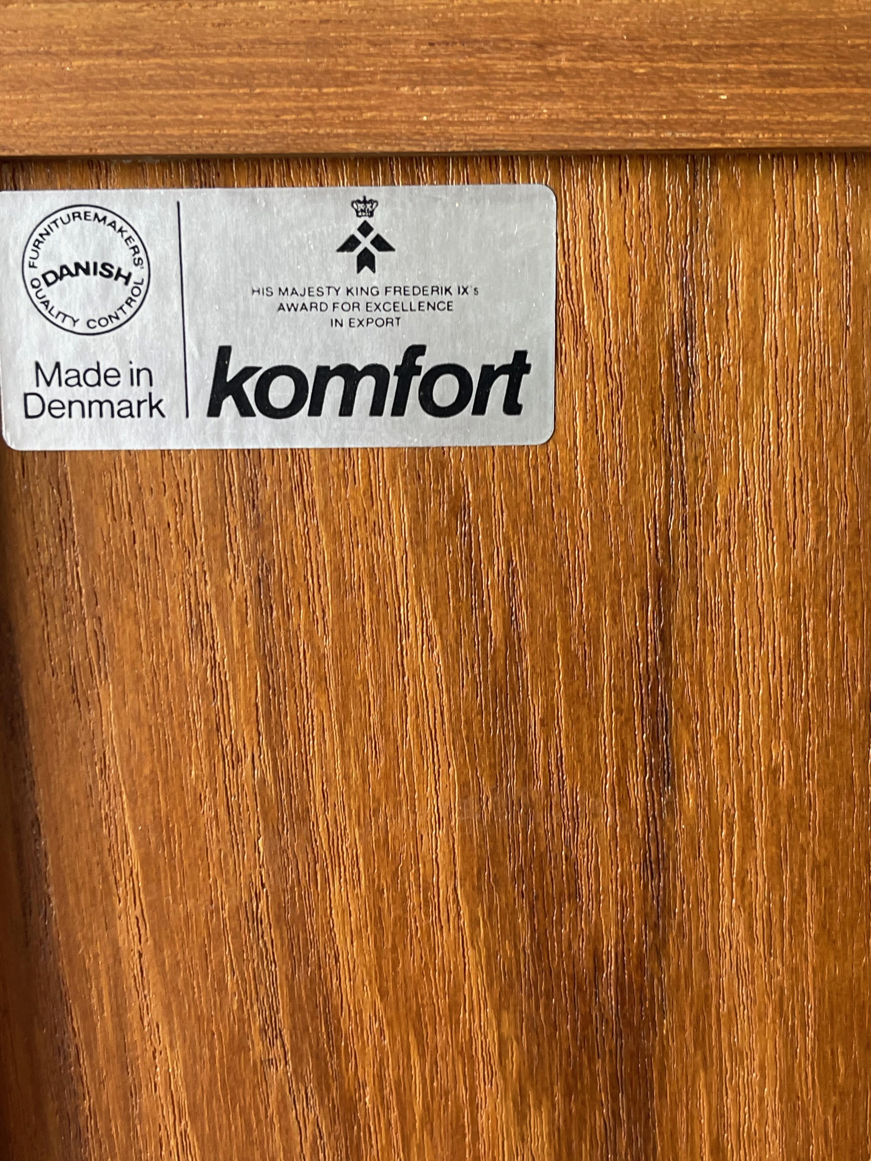 Teak Minimalist Danish Mid Century Dresser by Komfert Denmark 5