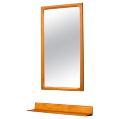 Teak Mirror and Console by Aksel Kjersgaard and Th. Poss' Eftf Copenhagen 1960s