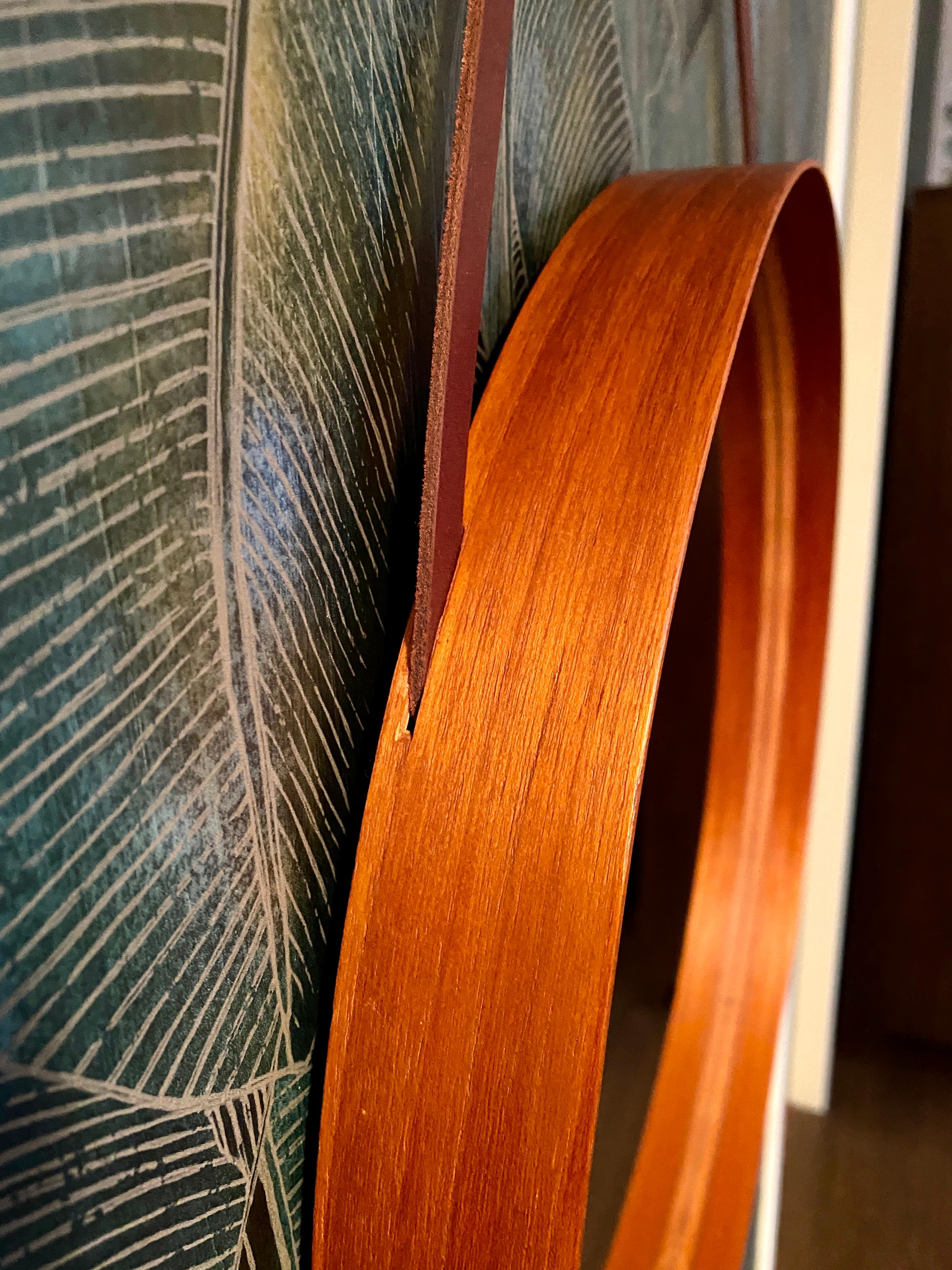Miroir en teck par Glas Mäster - Markaryd, Suède années 1950 - Modèle n° 103 Bon état - En vente à Hannover, DE