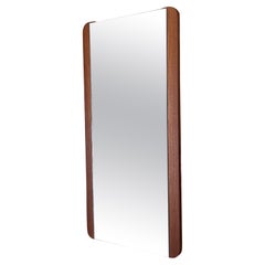 Espejo de teca Espejo de pared Diseño moderno danés, Dinamarca, 1960-1970