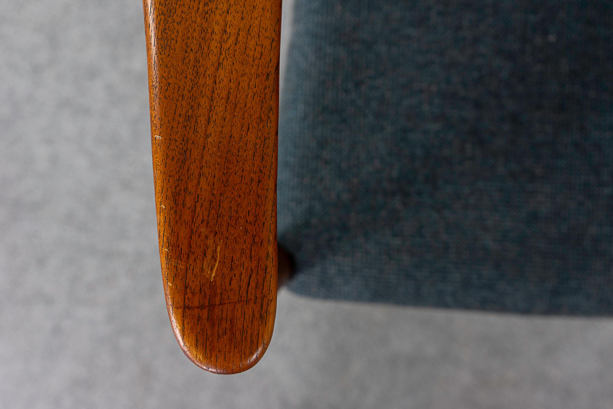 Wool Teak Model 223 Arm Chair by Kurt Olsen For Sale