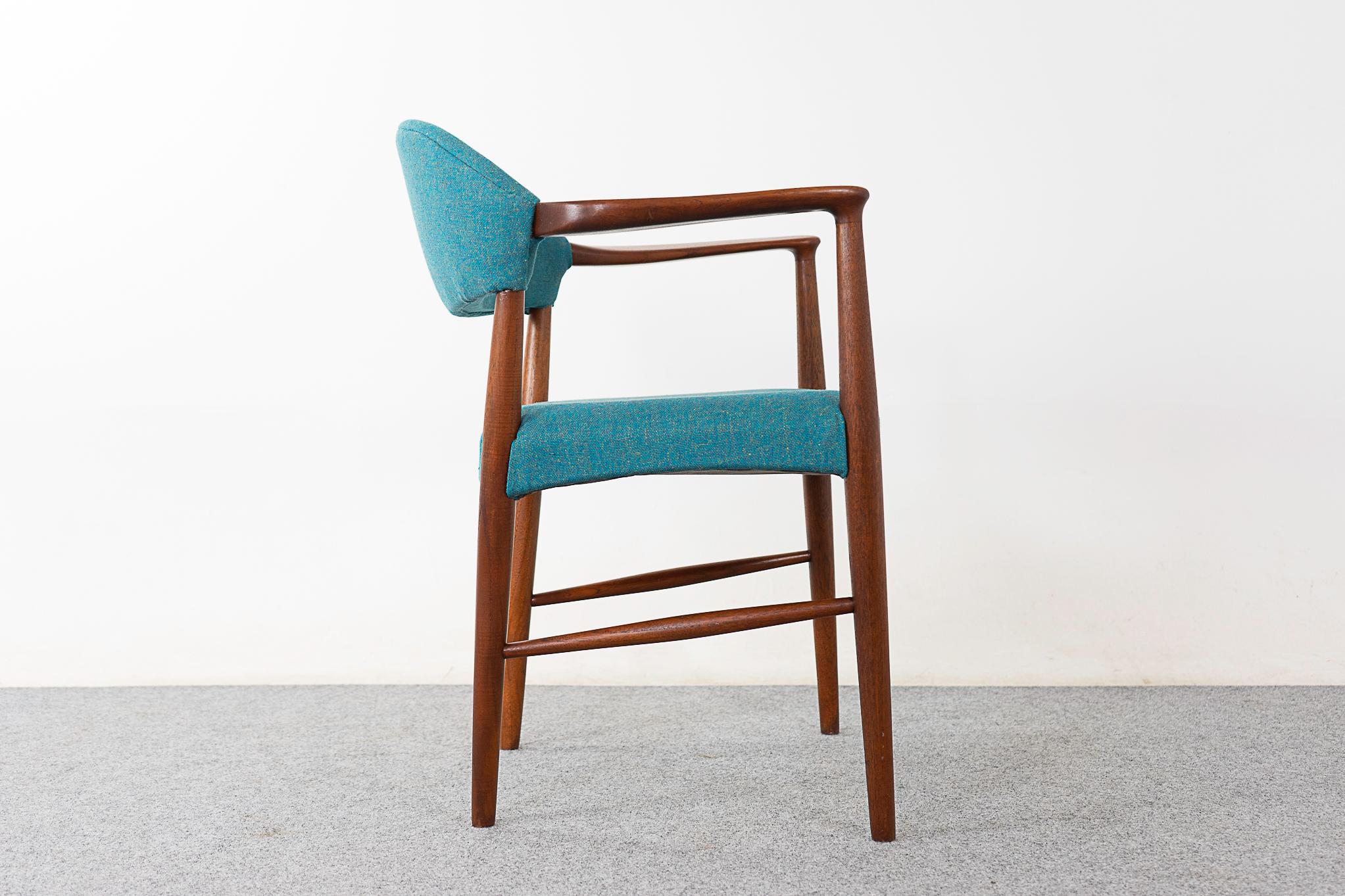 Wool Teak Model 223 Arm Chair by Kurt Olsen For Sale