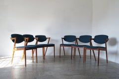 Teak Model 42 Chairs by Kai Kristiansen for Schou Andersen, Set of 6