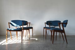 Teak Model 42 Chairs by Kai Kristiansen for Schou Andersen, Set of 6