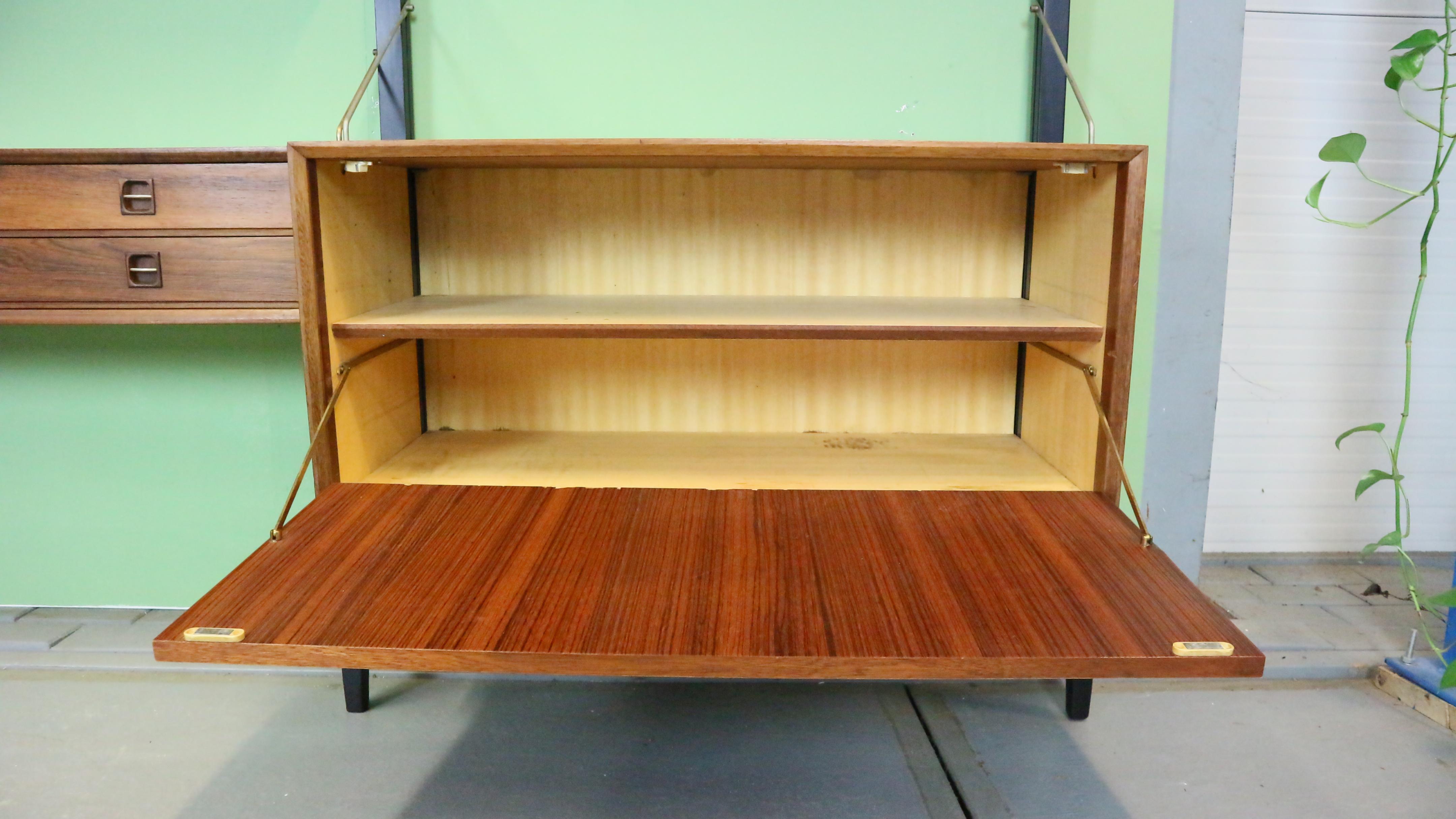 Dutch Teak Modular Mid-Century Modern Wall Unit by Louis van Teeffelen for WéBé, 1960s
