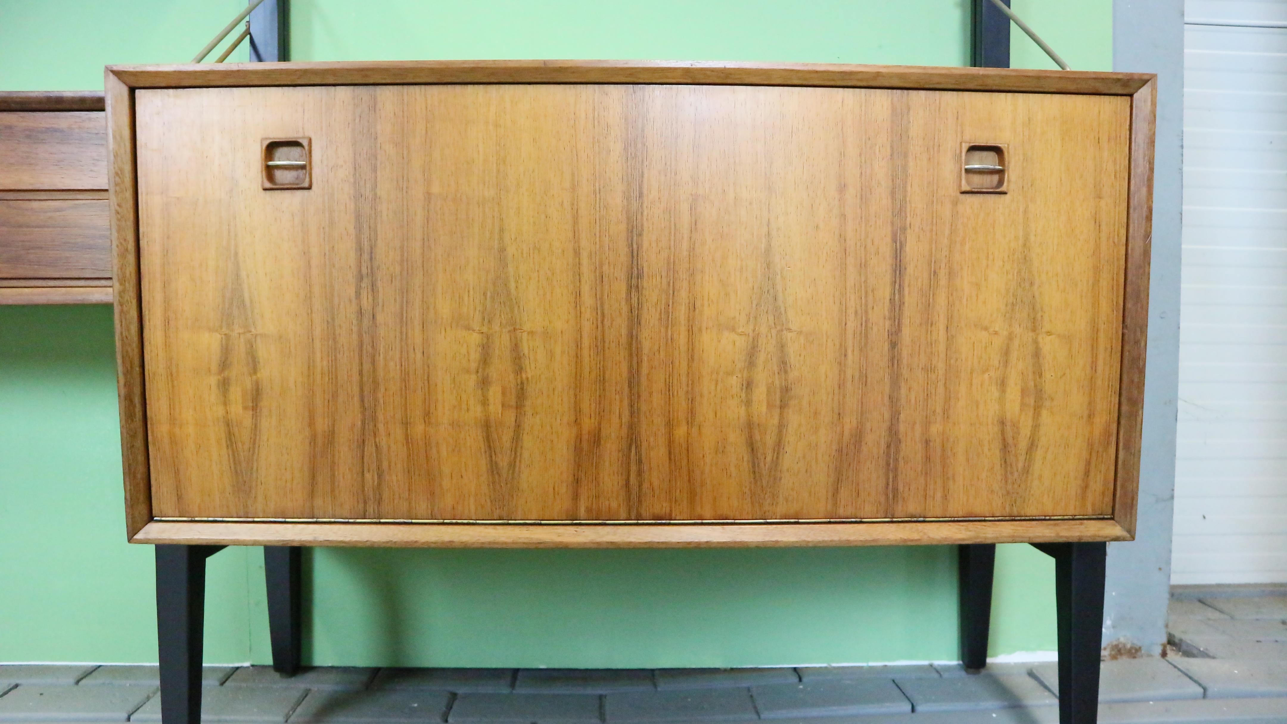 Teak Modular Mid-Century Modern Wall Unit by Louis van Teeffelen for WéBé, 1960s In Fair Condition In The Hague, NL