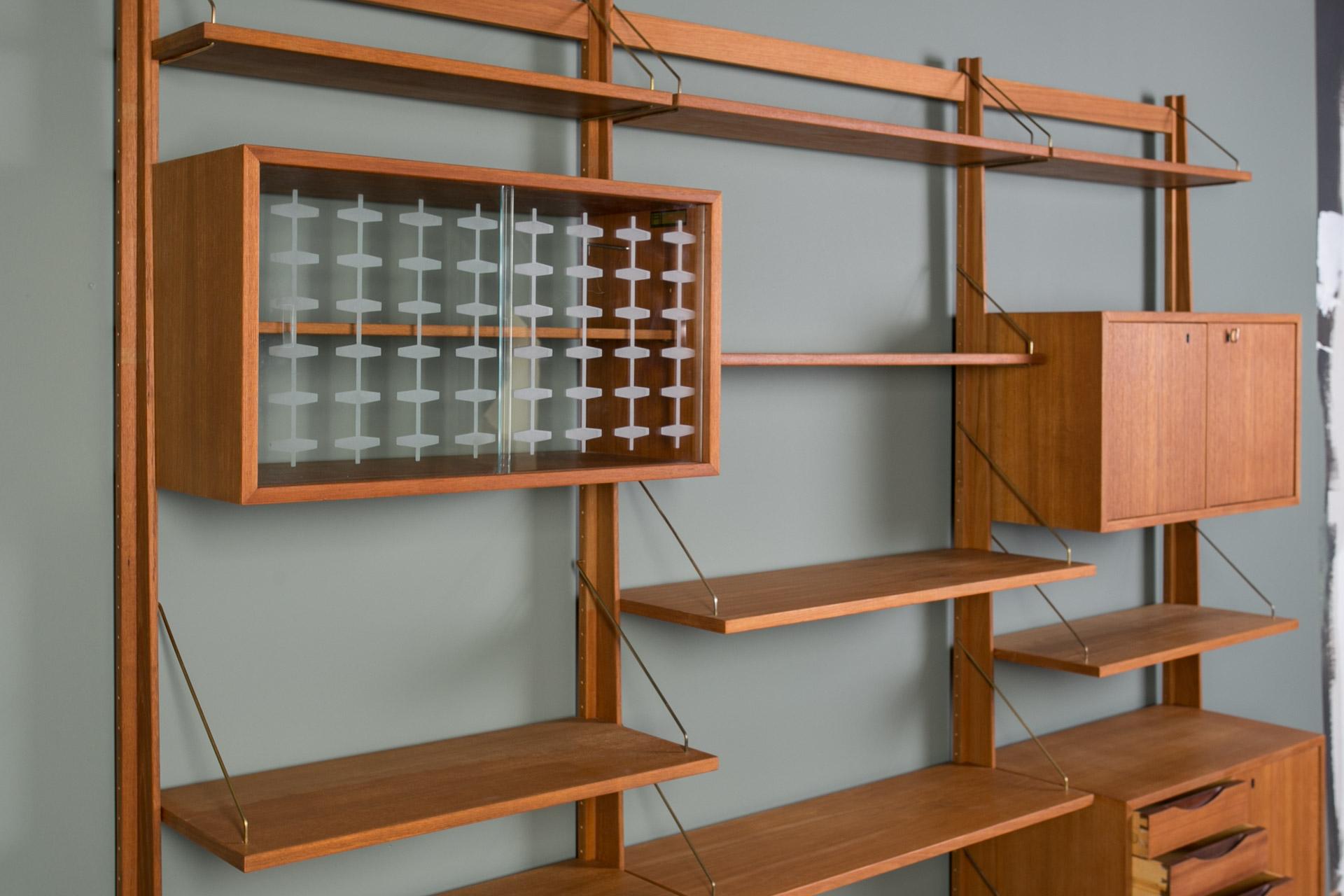 Teak Modular Wall Unit, BRUKSBO, Norway, 1960s 5