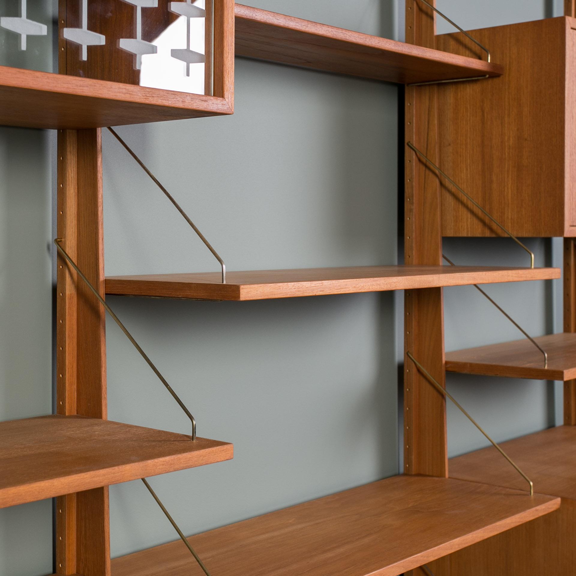 Teak Modular Wall Unit, BRUKSBO, Norway, 1960s 6