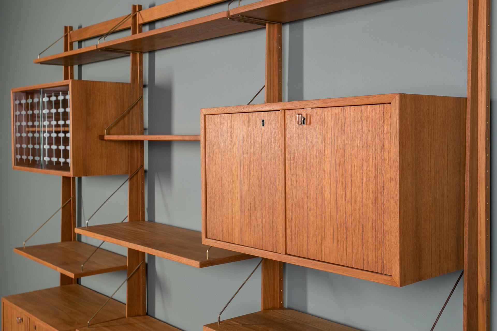 Teak Modular Wall Unit, BRUKSBO, Norway, 1960s 1