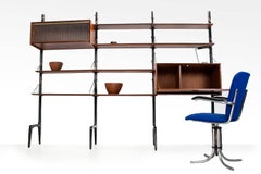 Teak Modular Wall Unit by Louis Van Teeffelen for Wébé, 1950s, Dutch Midcentury