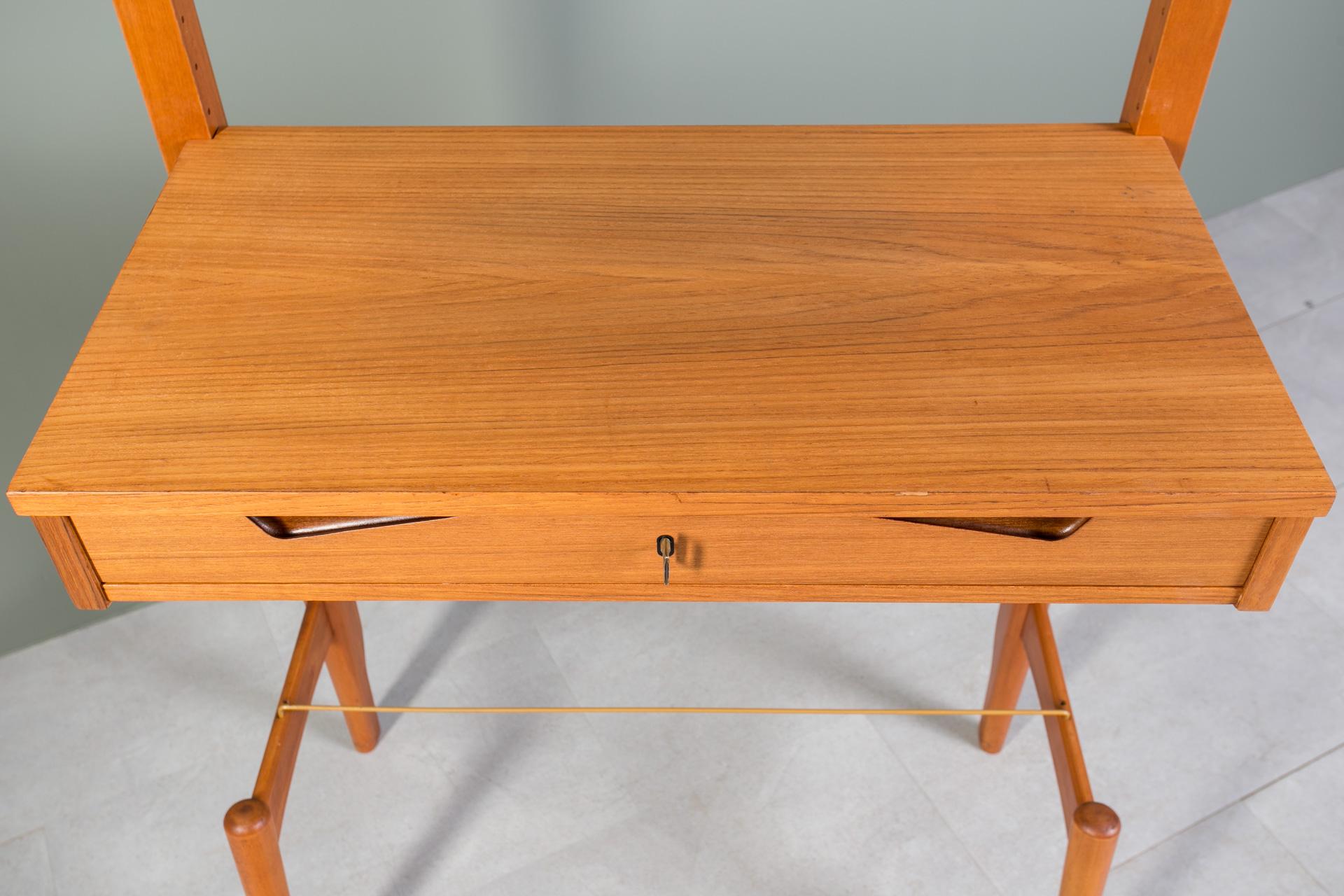 Teak Modular Wall Unit, Rival, Brodrene Jatogs Mobelfabrik, Norway, 1960s For Sale 3