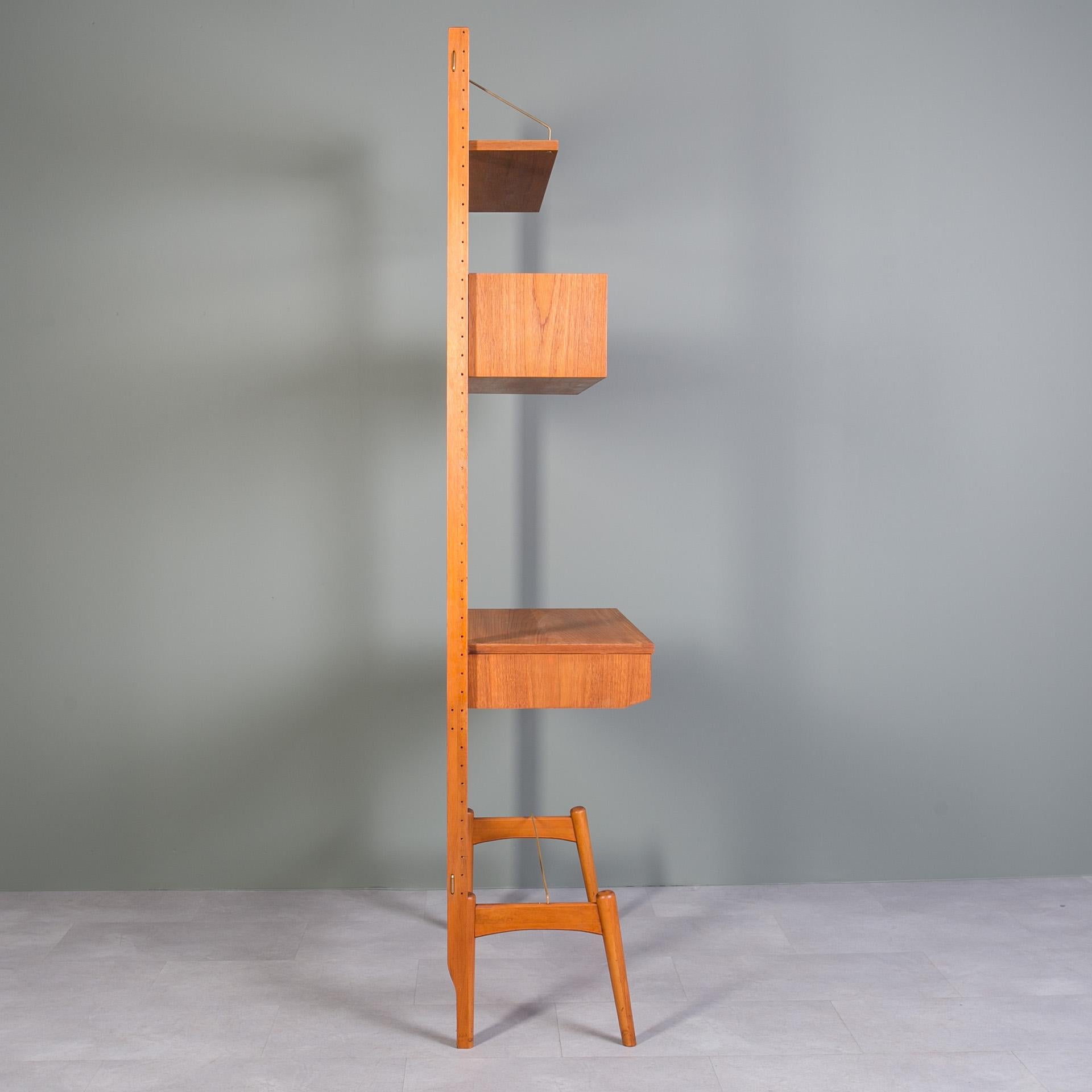Oiled Teak Modular Wall Unit, Rival, Brodrene Jatogs Mobelfabrik, Norway, 1960s For Sale