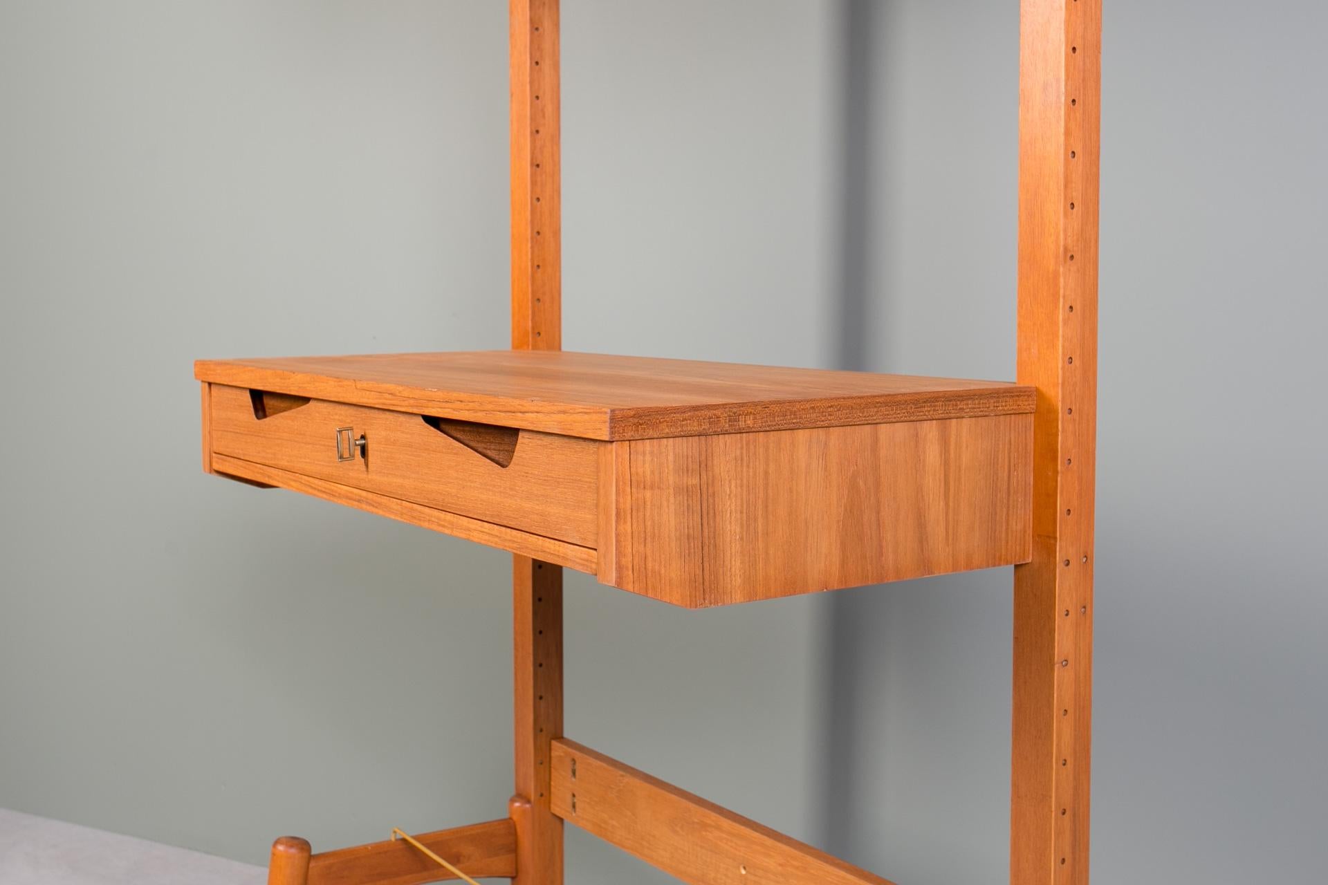 Mid-20th Century Teak Modular Wall Unit, Rival, Brodrene Jatogs Mobelfabrik, Norway, 1960s For Sale