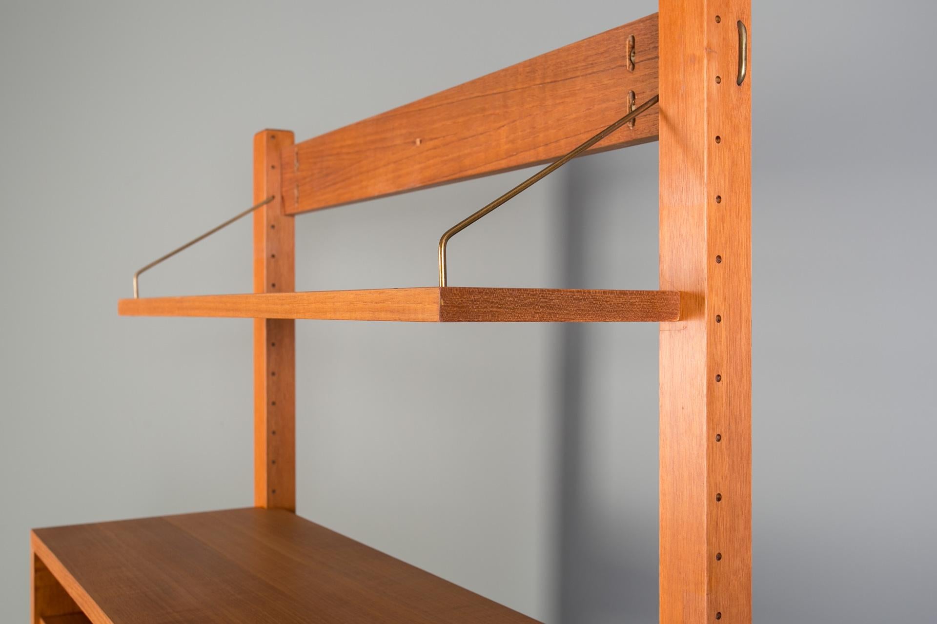 Teak Modular Wall Unit, Rival, Brodrene Jatogs Mobelfabrik, Norway, 1960s For Sale 1