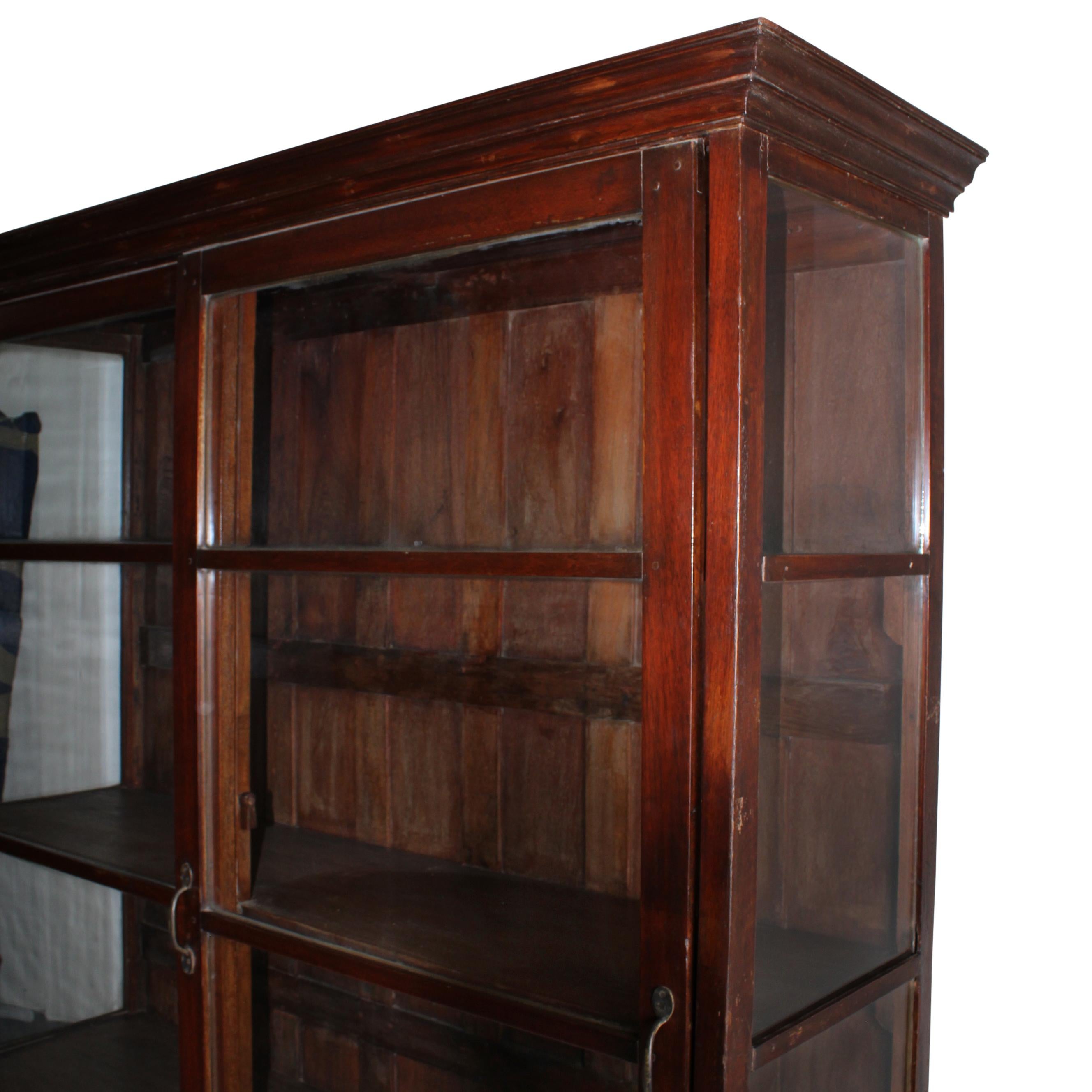 Vitrina de museo de teca en venta 2