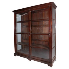 Antique Teak Museum Display Cabinet