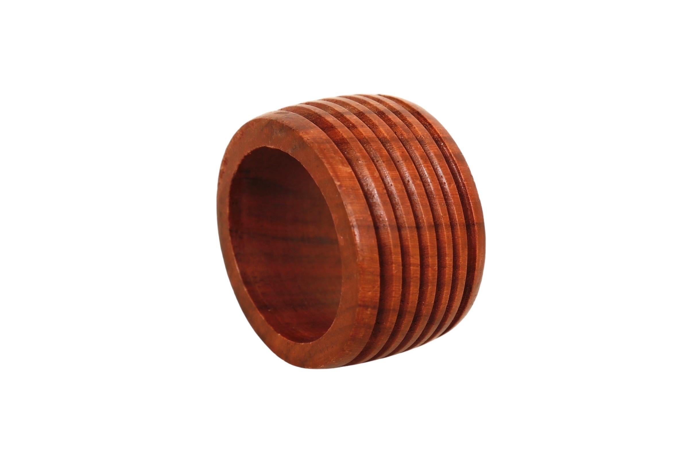20th Century Teak Napkin Rings - Set of 8 For Sale