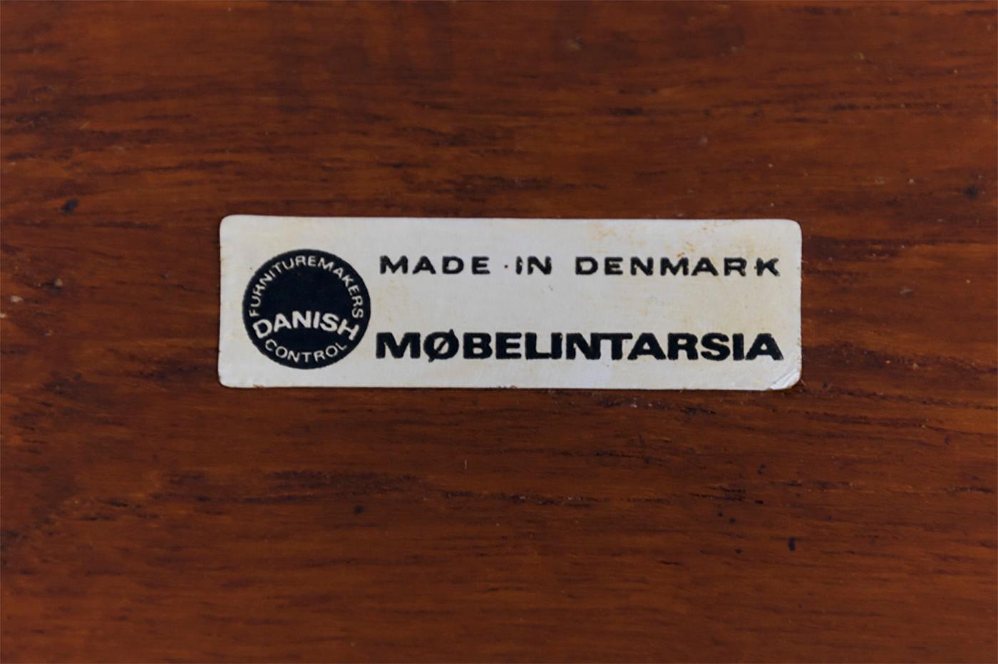 Teak Nest of Tables, Denmark 1960s Marked under Top For Sale 1