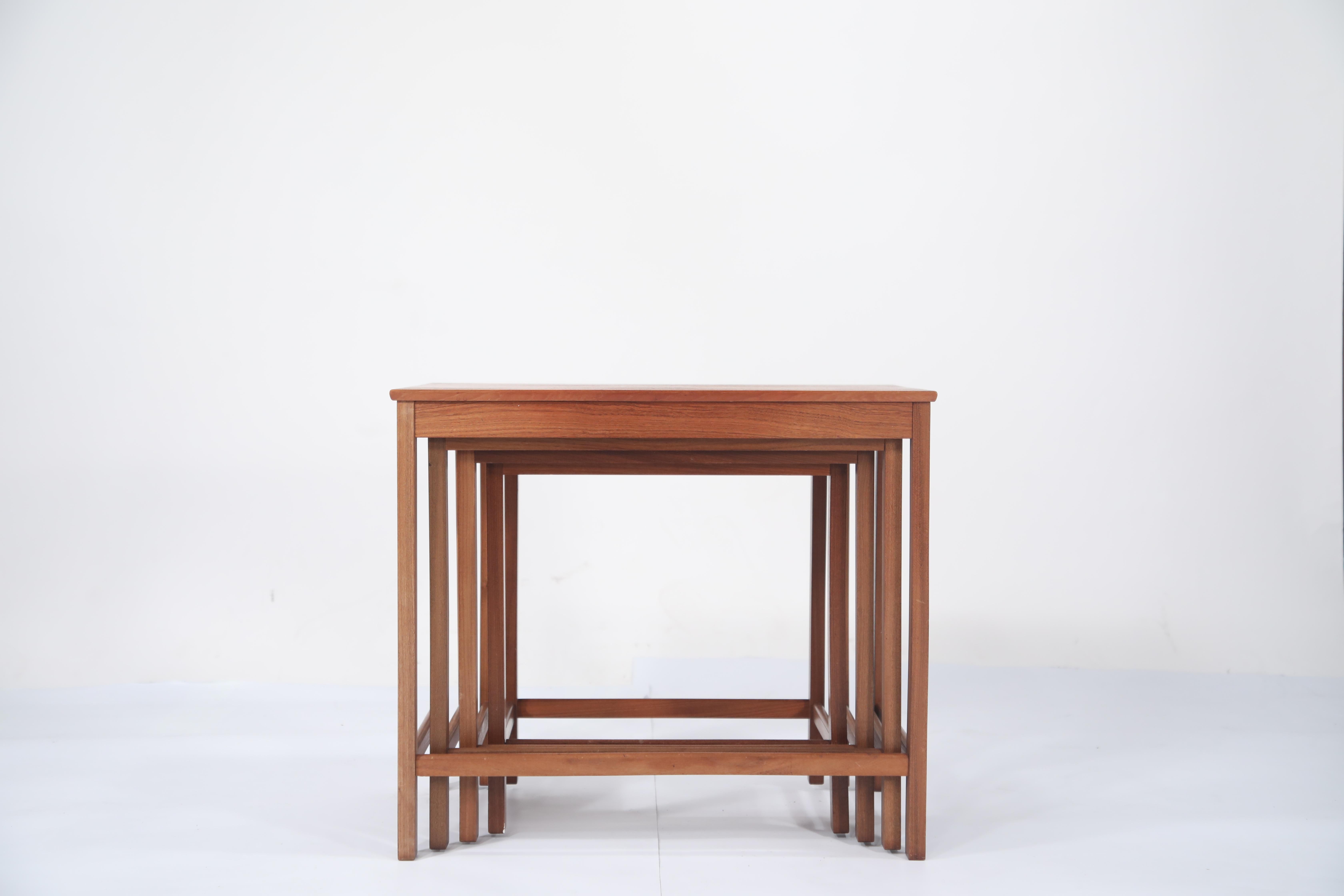Teak Nesting Tables by Peter Hvidt and Orla Molgaard Nielsen for Illums Bolighus 5