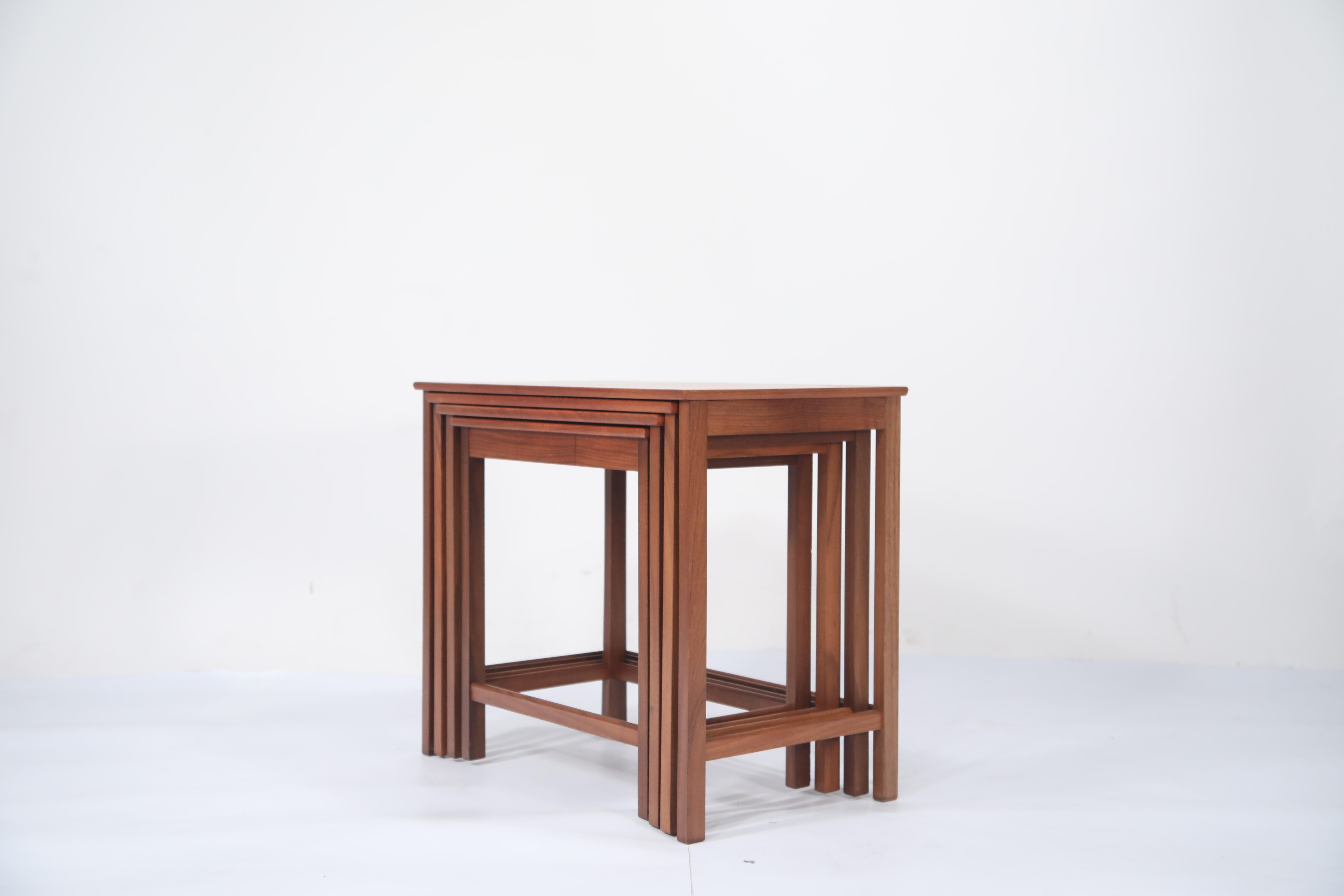 Mid-20th Century Teak Nesting Tables by Peter Hvidt and Orla Molgaard Nielsen for Illums Bolighus