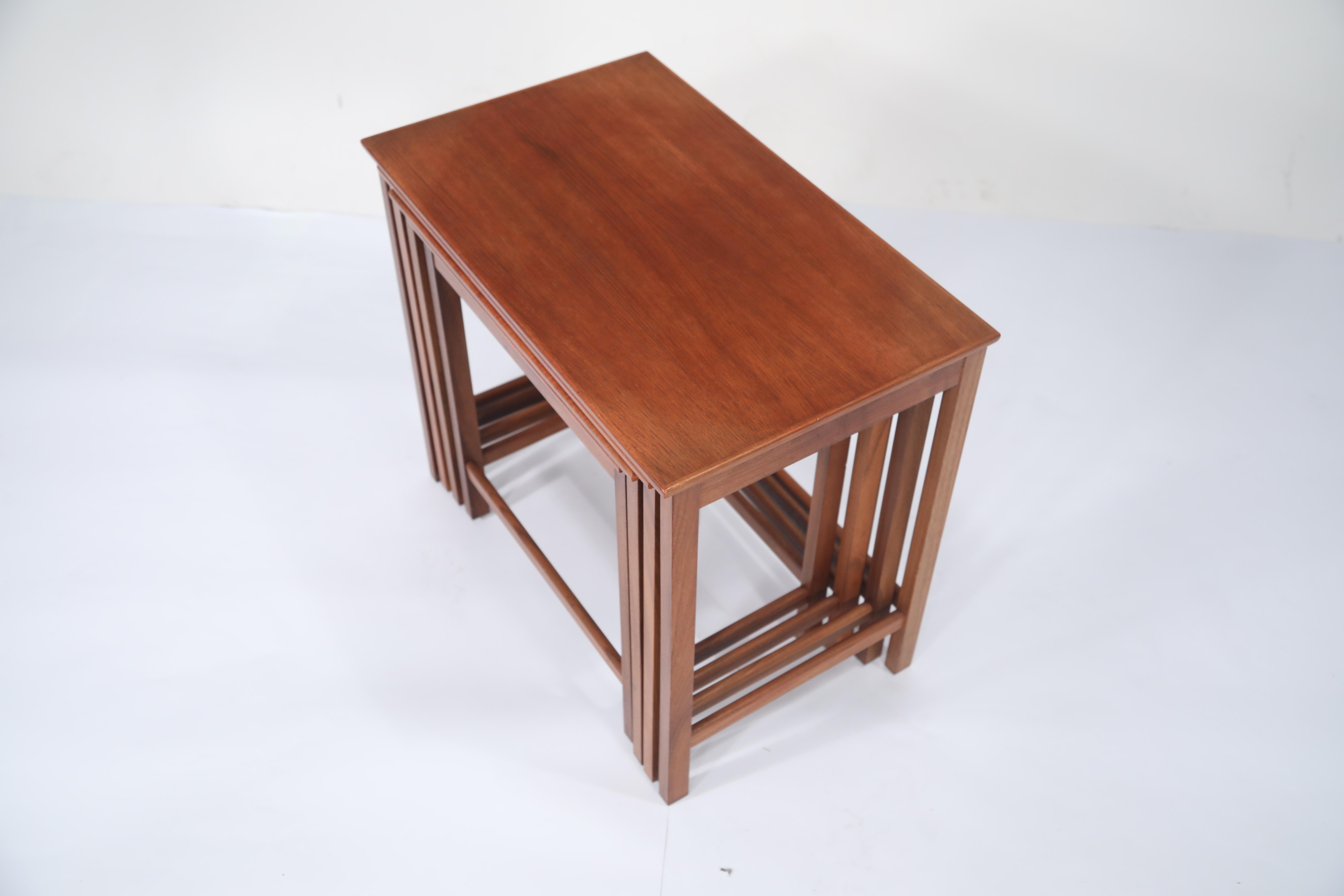 Teak Nesting Tables by Peter Hvidt and Orla Molgaard Nielsen for Illums Bolighus 1