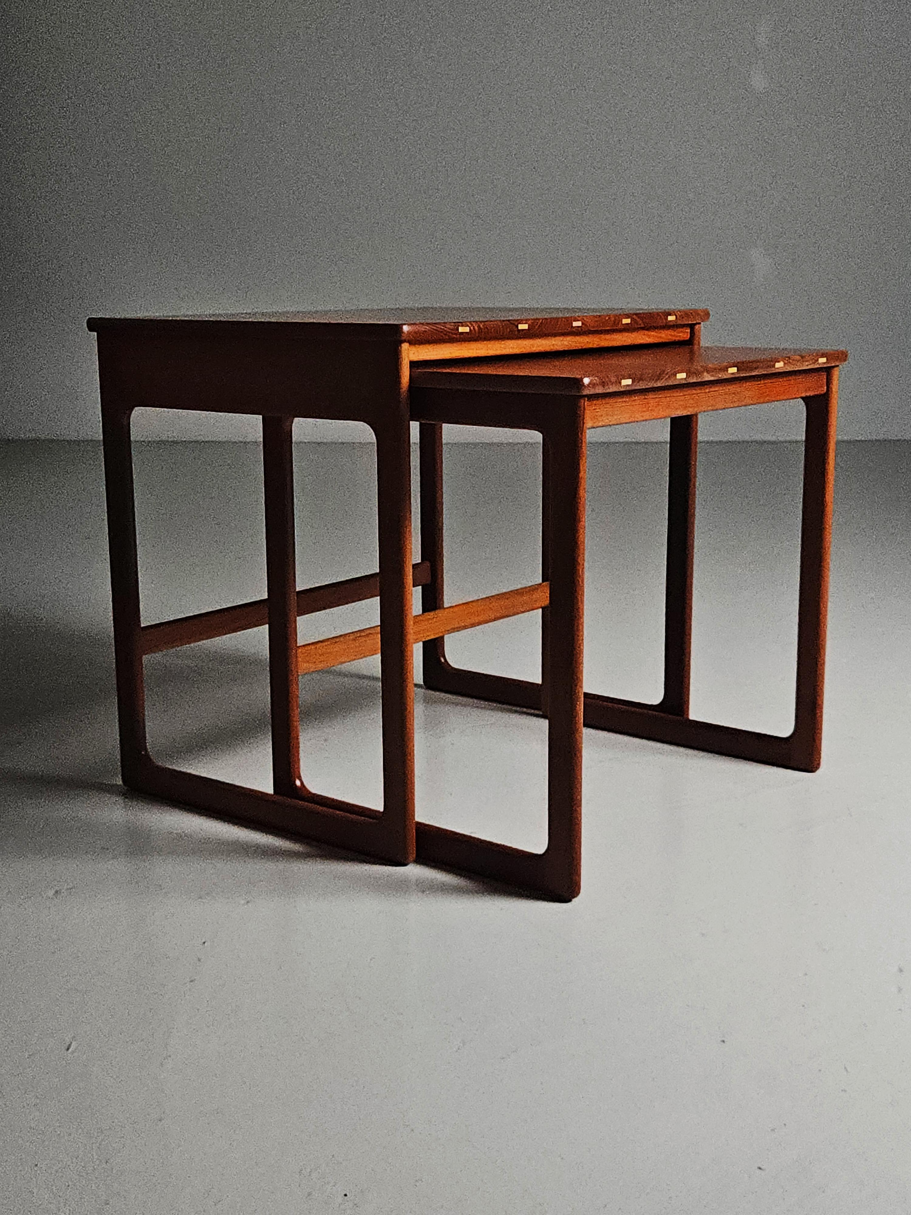 Tavolini in teak di Yngvar Sandström per Seffle Möbelfabrik, Svezia, anni '50 in vendita 2