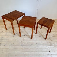 Teak nesting tables, Denmark 1960