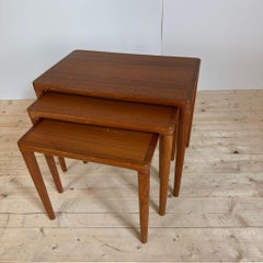 Teak nesting tables, H.W.Klein for Bramin, Denmark 1960