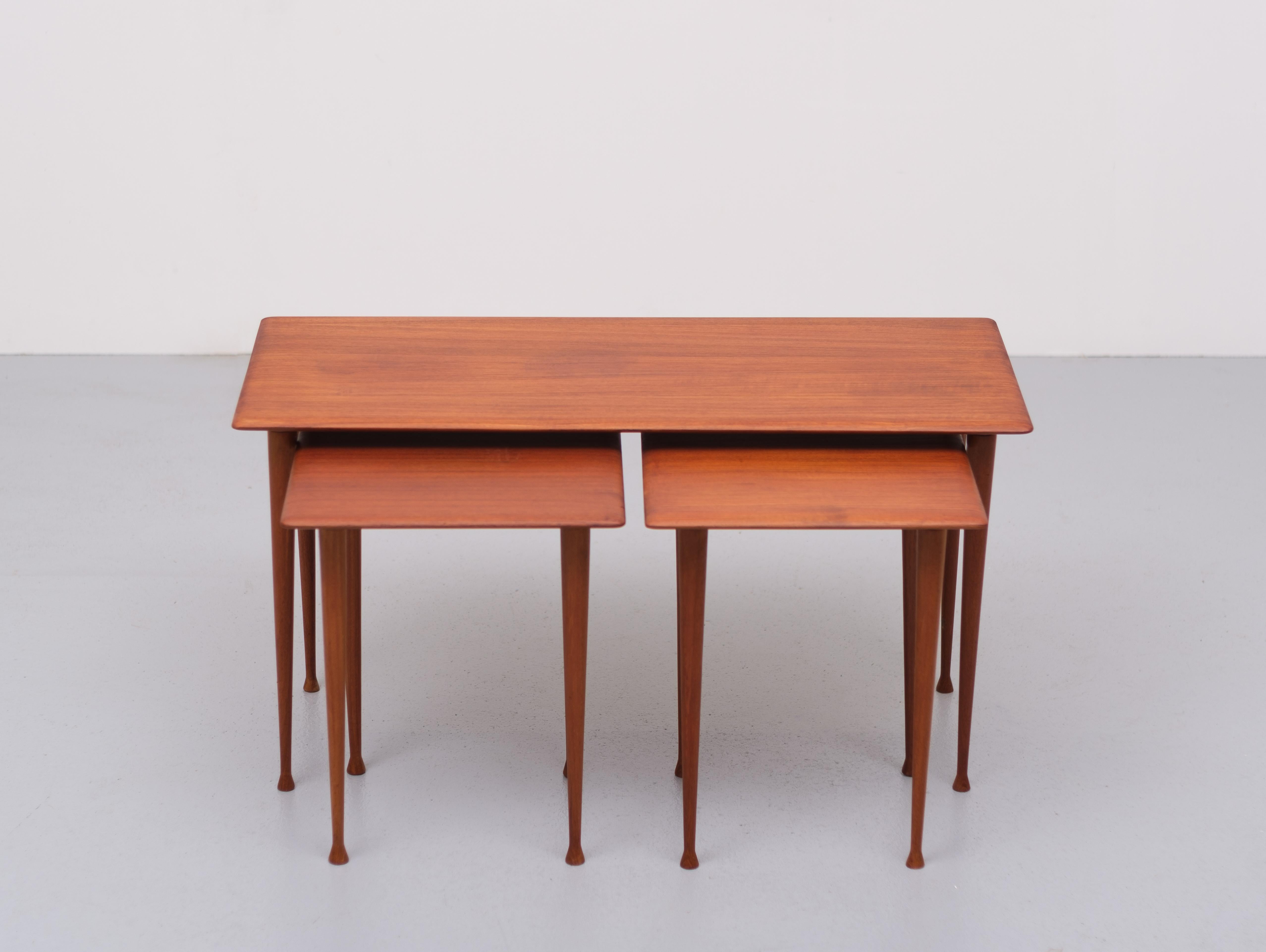 Teak Nesting Tables Scandinavian, 1960s 1