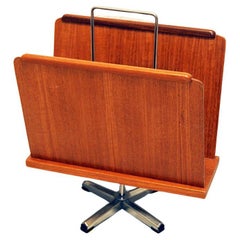 Vintage Teak newspaper and magazine stand by VAD trevarefabrikk, Norway 1960s