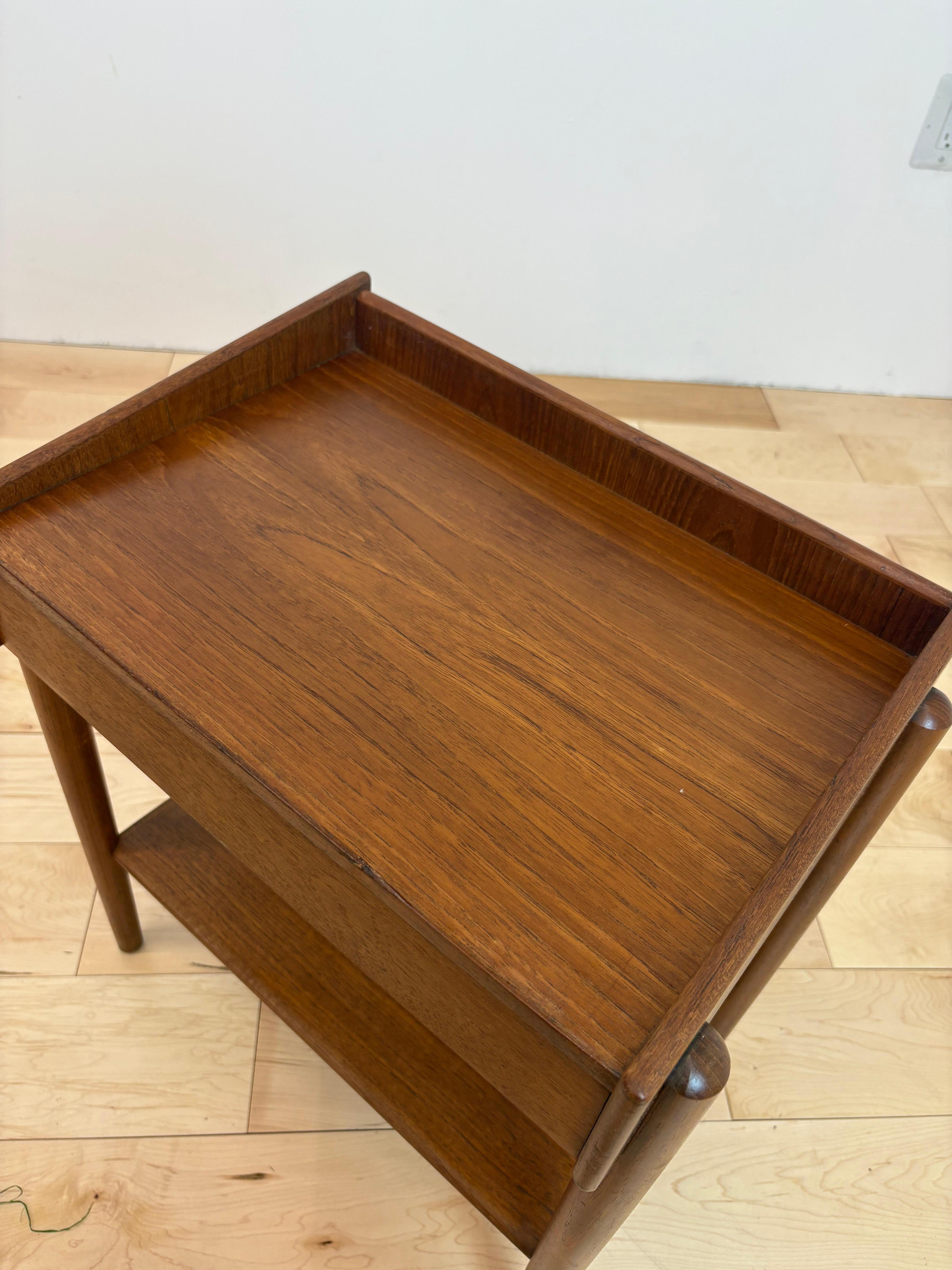 Teak NIGHT STAND BY BORGE MOGENSEN FOR SOBORG MOBELFABRIK, 1950S For Sale 3