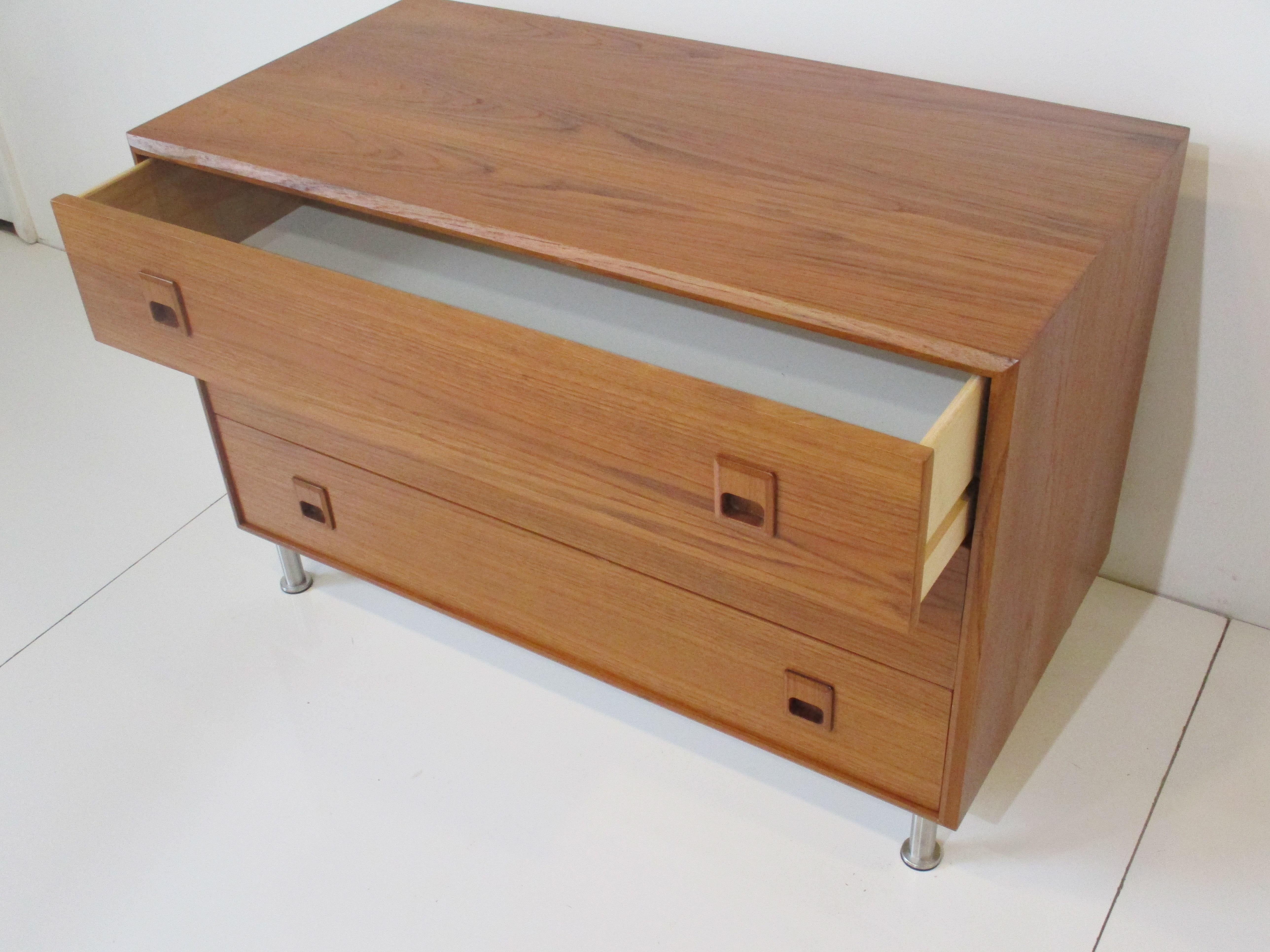 20th Century Teak Nightstand or Small Chest in the style of Vodder 