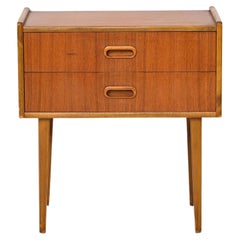Teak Nightstand with Two Drawers