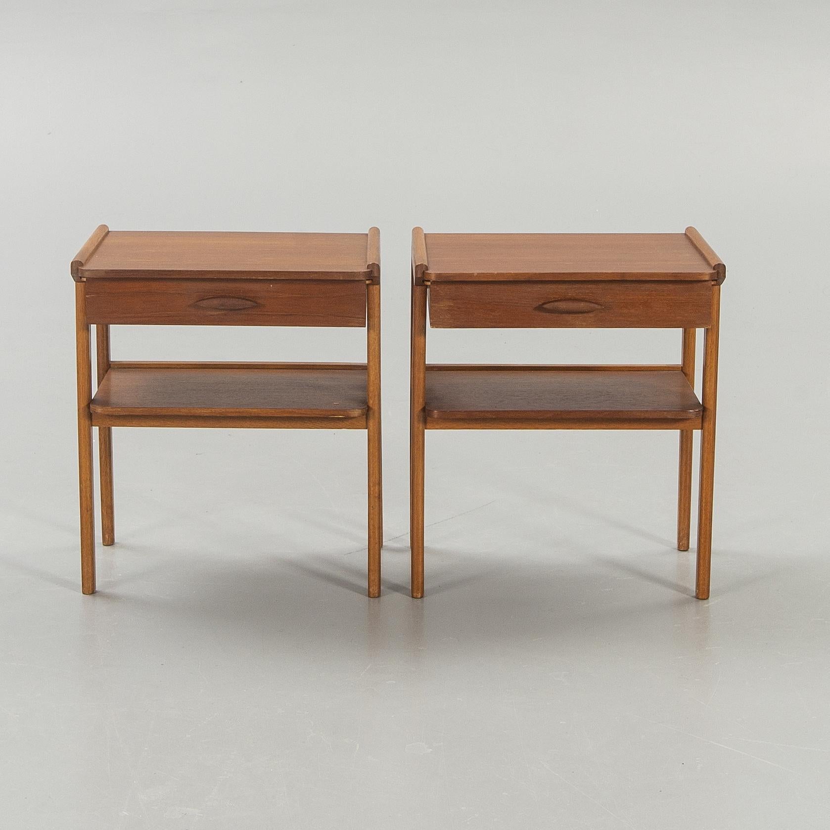 20th Century Teak Nightstands a Pair Anonymous Sweden, 1960 For Sale