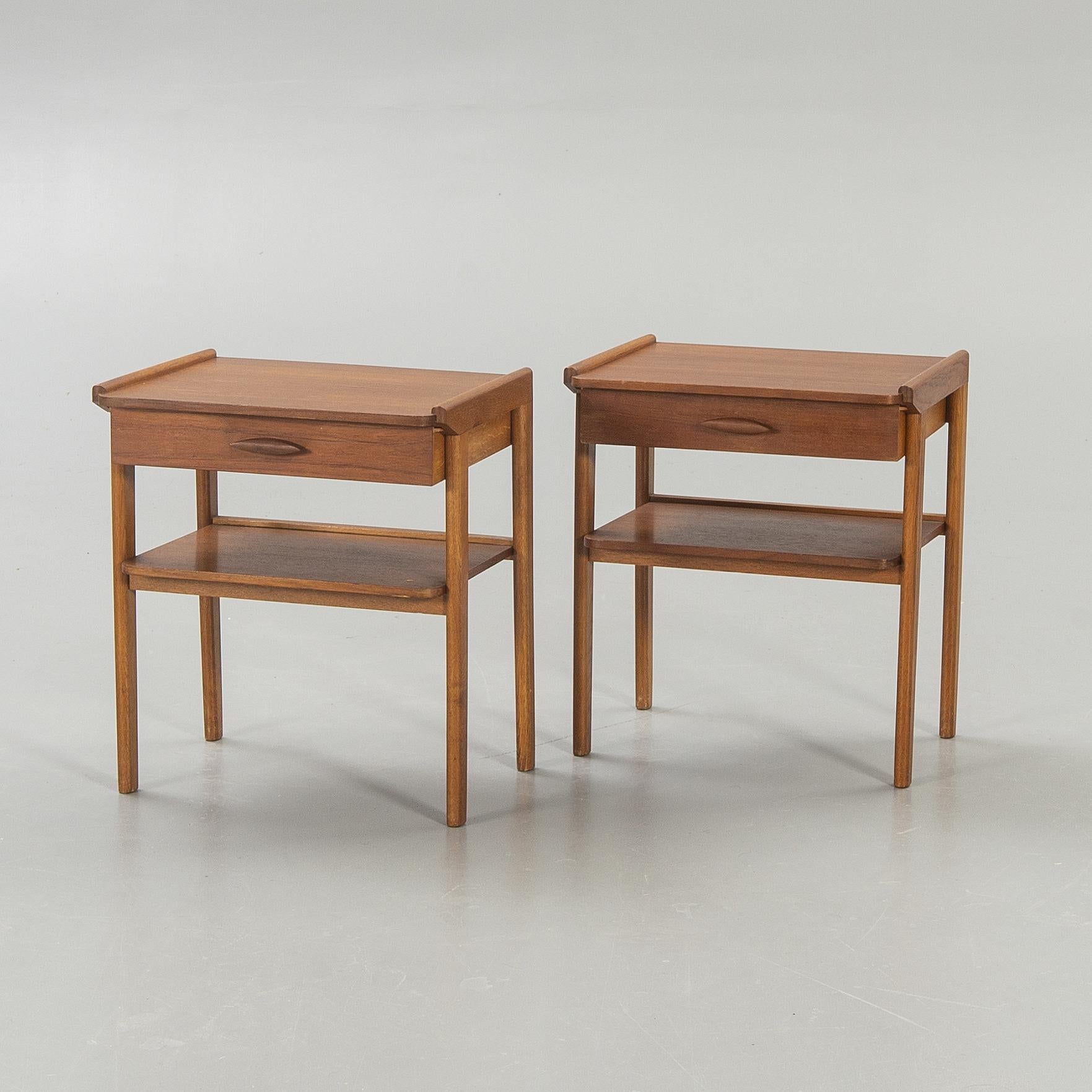 Teak Nightstands a Pair Anonymous Sweden, 1960 For Sale 1