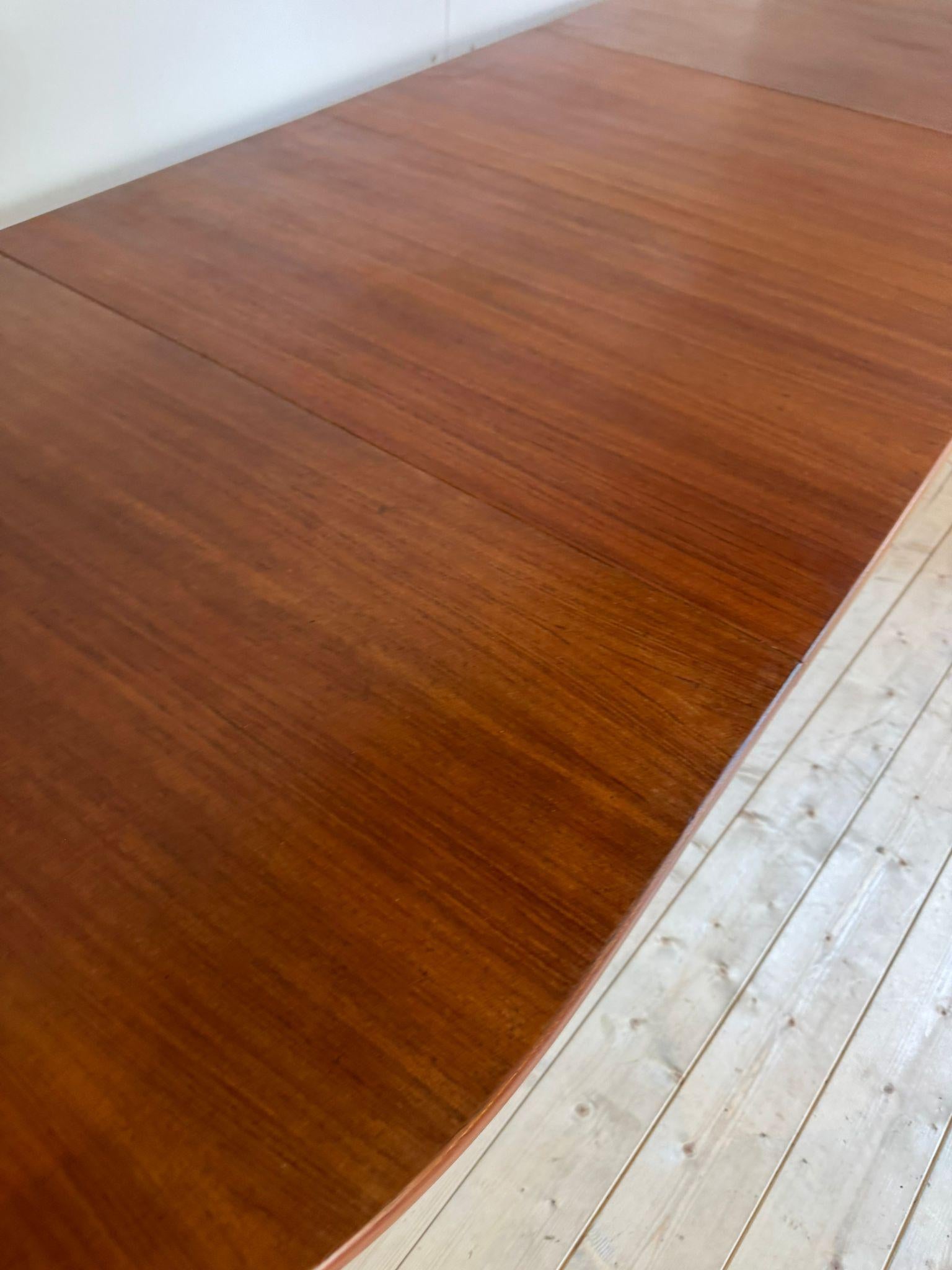 Teak Nils Jonsson Oval Two-Leaf Dining Table 