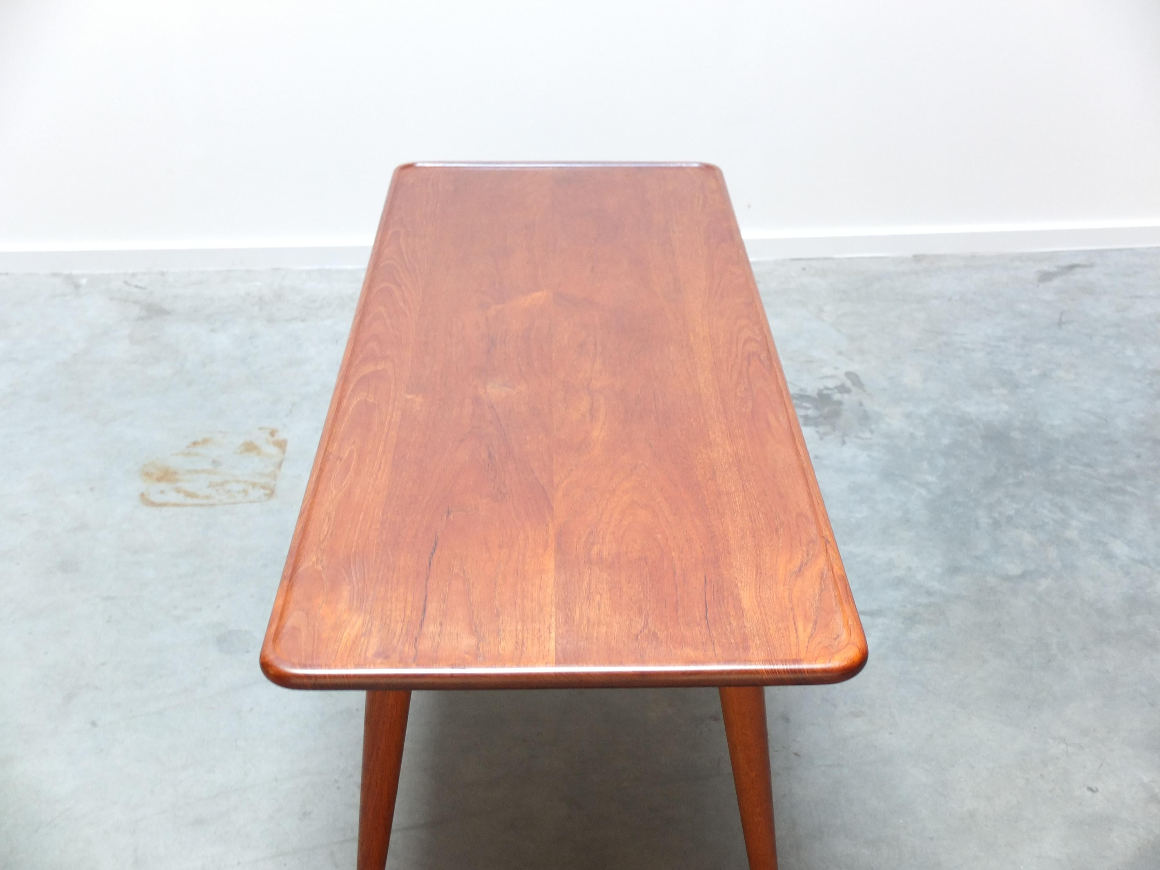 Teak & Oak 'At-11' Coffee Table by Hans Wegner for Andreas Tuck, 1950s For Sale 11