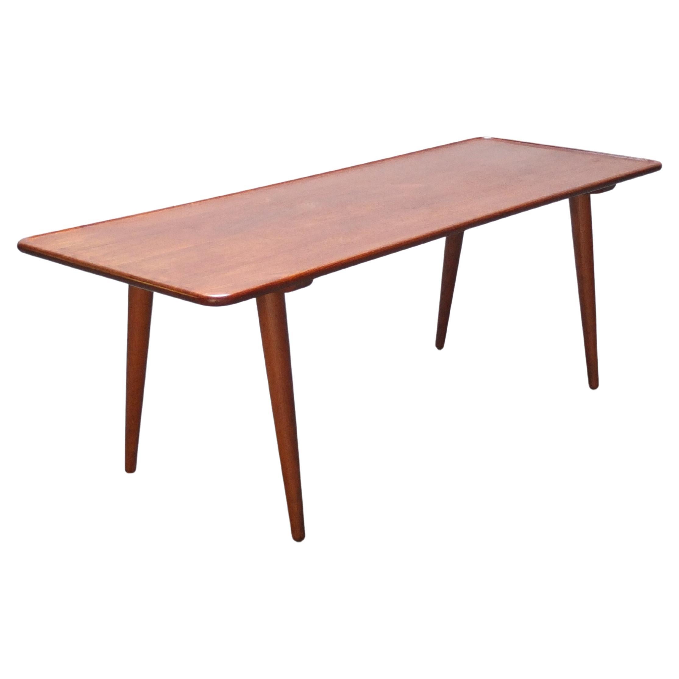 Teak & Oak 'At-11' Coffee Table by Hans Wegner for Andreas Tuck, 1950s For Sale