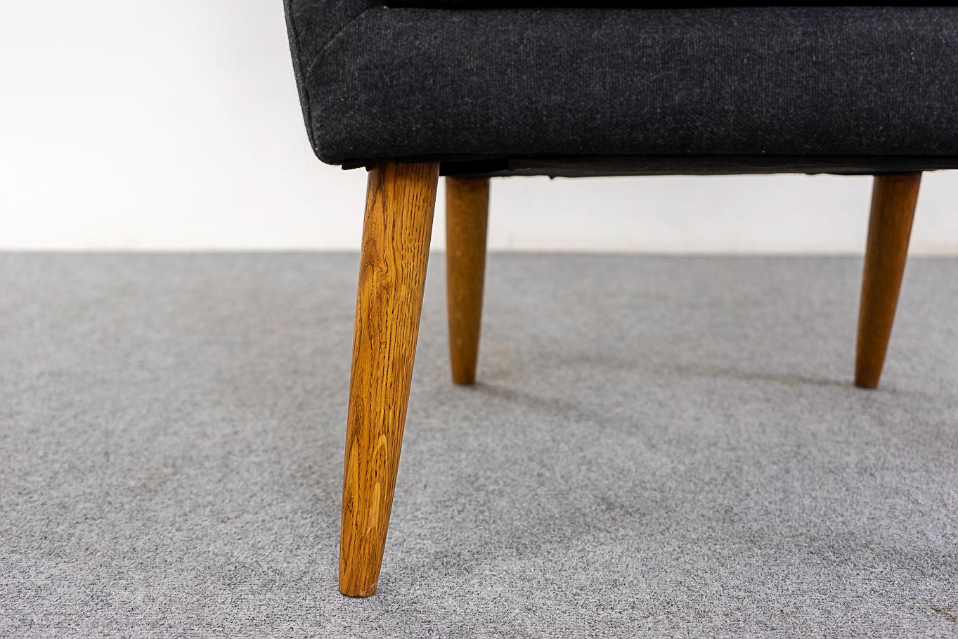 Teak & Oak Danish Modern Lounge Chair For Sale 1