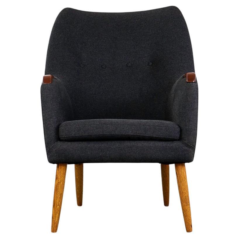 Teak & Oak Danish Modern Lounge Chair For Sale