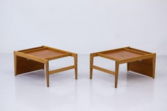 Teak & Oak Side Tables by Yngvar Sandström for Nordiska Kompaniet