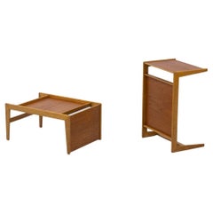 Vintage Teak & Oak Side Tables by Yngvar Sandström for Nordiska Kompaniet