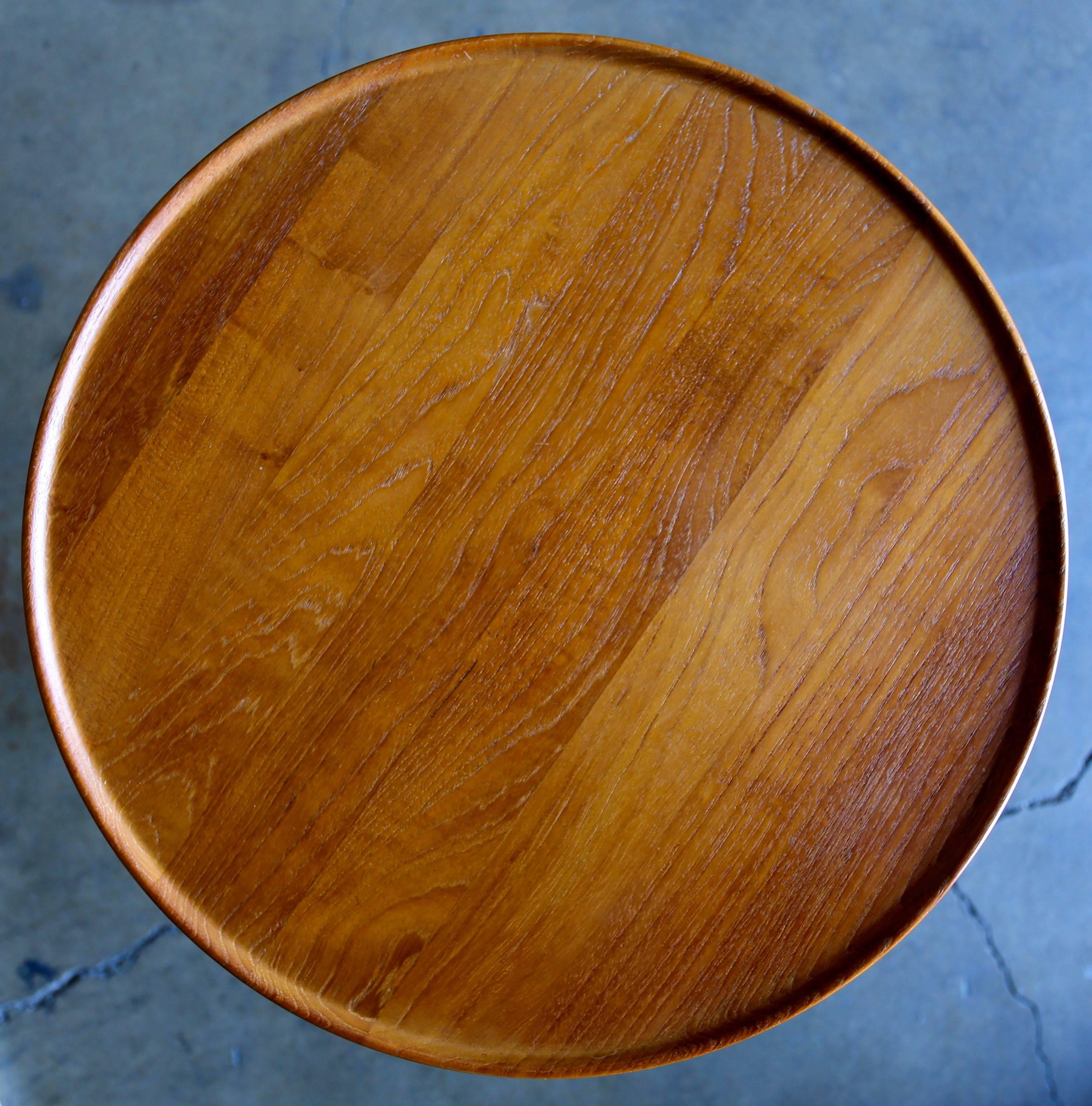 Round teak occasional table by Hans Andersen for Artex.