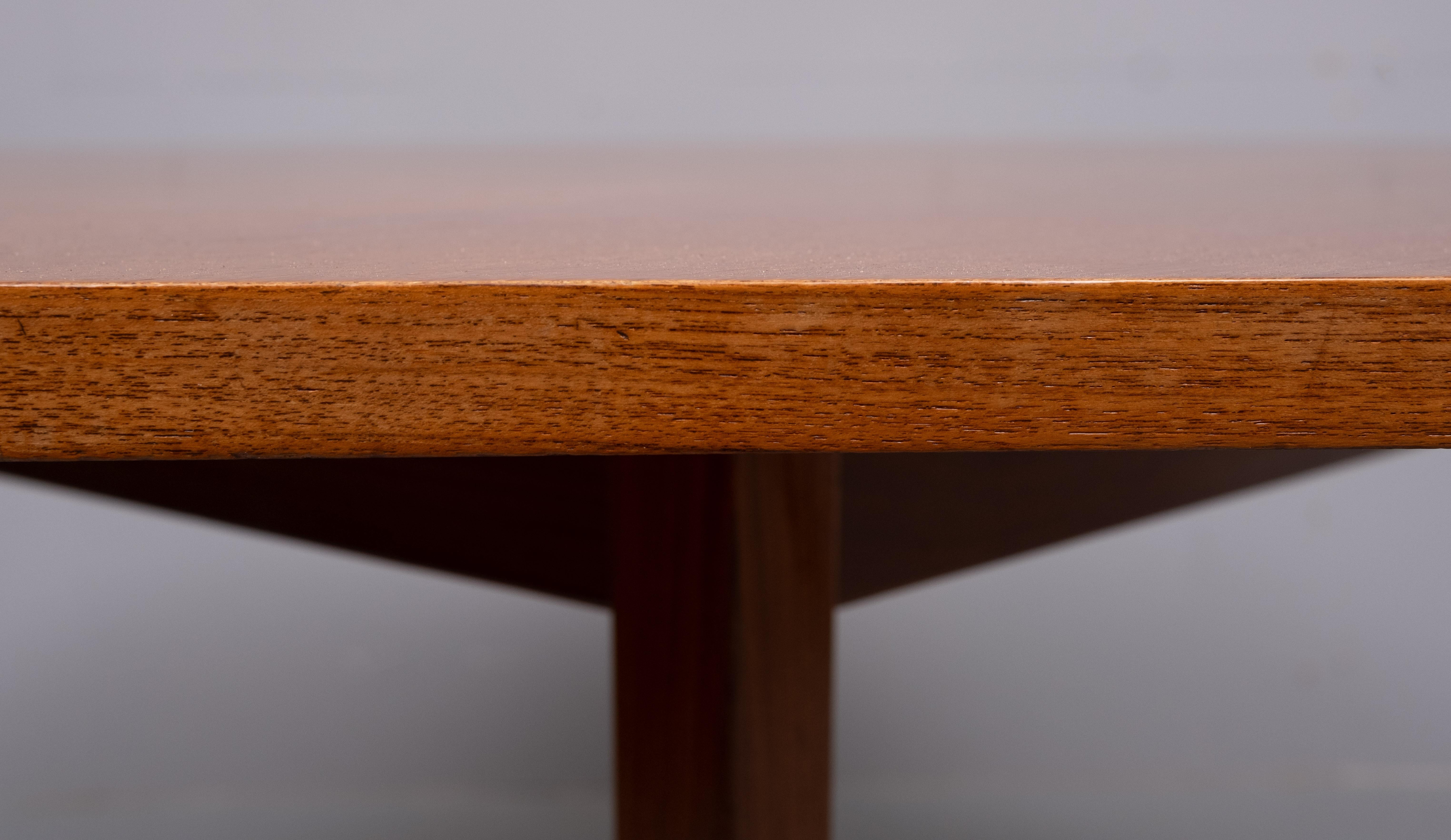 Teak octangle shaped dining table 1960s For Sale 4