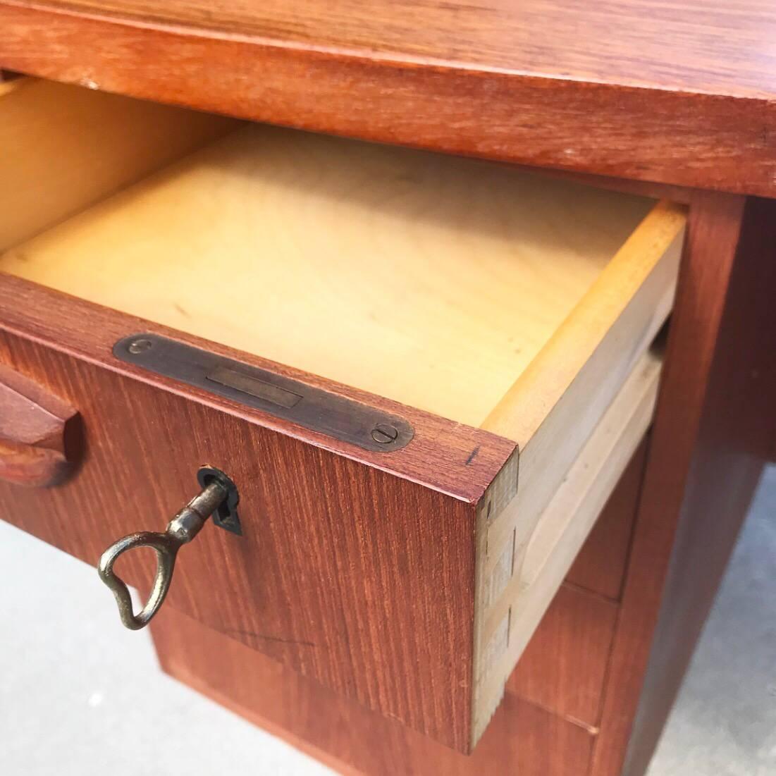 Mid-20th Century Teak Office Desk by Kai Kristiansen, Denmark 1960s