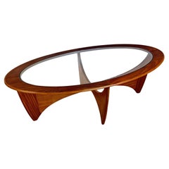 Vintage Teak oval coffee table, UK 1960 "Astro" Victor Wilkins for GPlan