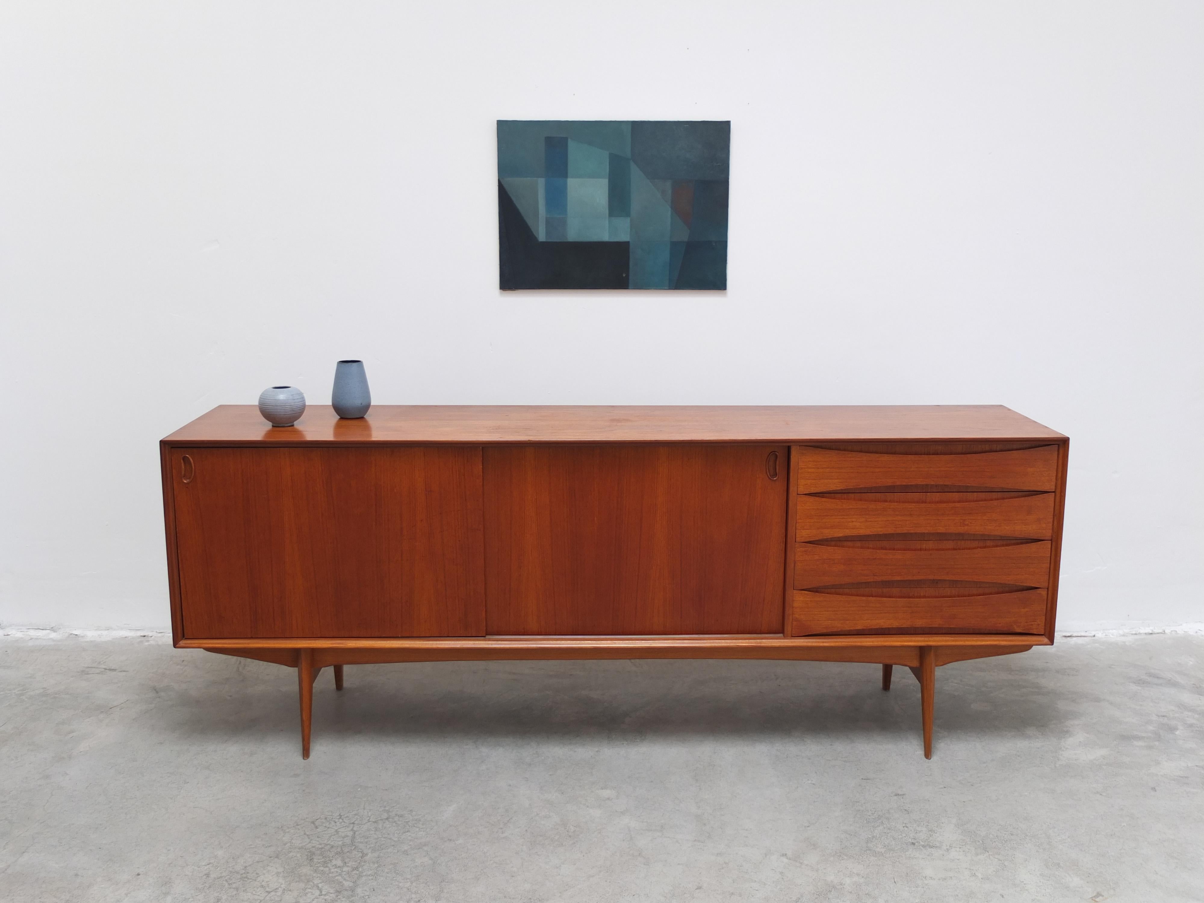 Teak 'Paola' Sideboard by Oswald Vermaercke for V-Form, 1959 12